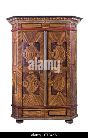 Meubles anciens armoire en bois peint. Banque D'Images