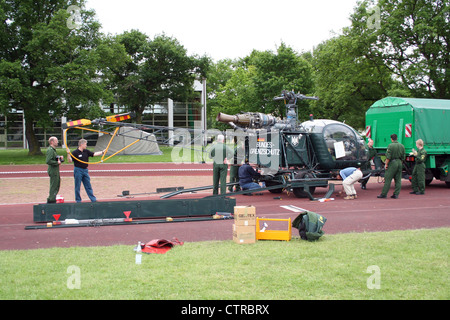 German Border Patrol (Bundesgrenzschutz) Hélicoptère Alouette II Banque D'Images