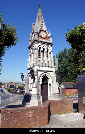 BITTERNE PARK TOUR DE L'HORLOGE TRIANGLE à l'ouest de l'établissement Banque D'Images
