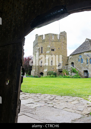 La tour sud, au château de Stokesay Shropshire en Angleterre Banque D'Images