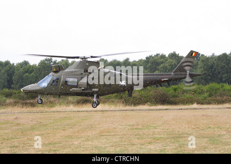 La force aérienne belge agusta a109 décollage d'hélicoptère Banque D'Images