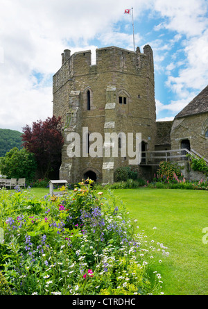 La tour sud, au château de Stokesay Shropshire en Angleterre Banque D'Images