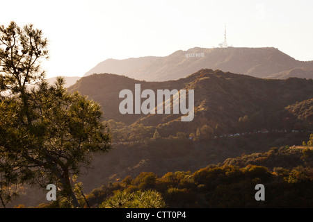 Holywood Hills au coucher du soleil, la Banque D'Images