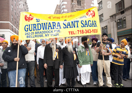 25e Défilé Sikh sur Madison Avenue. Des milliers de Sikhs ont assisté et participé au défilé. Banque D'Images