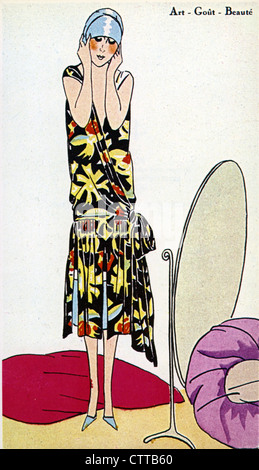 DESIGN DE MODE FRANÇAISE 1925 du magazine Art, goutte, Beaute Banque D'Images