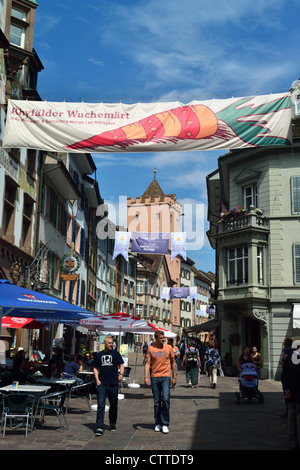 Vieille ville, Rheinfelden, Suisse. Banque D'Images