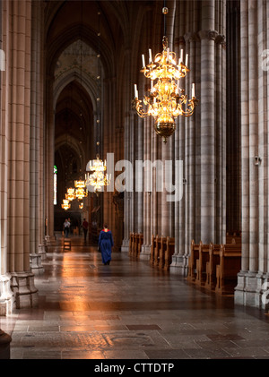 L'intérieur de la cathédrale gothique d'Uppsala. La Suède. Banque D'Images