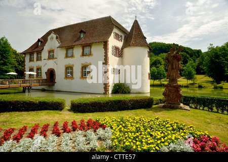 Palais de l'eau, maintenant top restaurant et hôtel de ville, l'Allemagne, Inzlingen. Banque D'Images