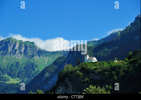 Le Hinterrugg (ou Hinderrugg) est la plus haute montagne du groupe de Churfirsten, situé dans le Alpes Appenzell Banque D'Images