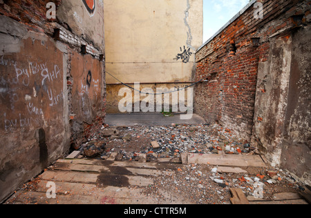 Scène urbaine abandonnée Banque D'Images