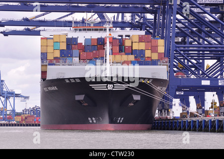 Felixtowe container port Suffolk, Angleterre Royaume-Uni Banque D'Images