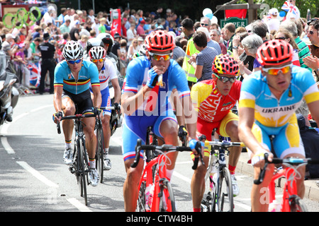 Men's Olympic Cyclisme sur Route course sur le fort Hill boucle, Samedi 28 Juillet 2012 Banque D'Images