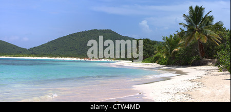 Grand angle panoramique photo de l'île portoricaine de Vieques - Flamenco Beach. Banque D'Images