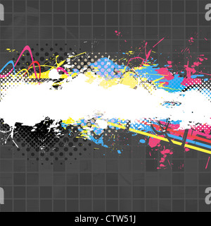 Une texture de fond éclaboussure peinture abstraite avec beaucoup d'espace de copie. Banque D'Images