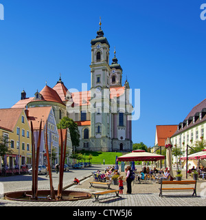 Basilique St Alexandre et Theodor d'Ottobeuren Abbaye, Ottobeuren, Bavière, Allemagne. Banque D'Images