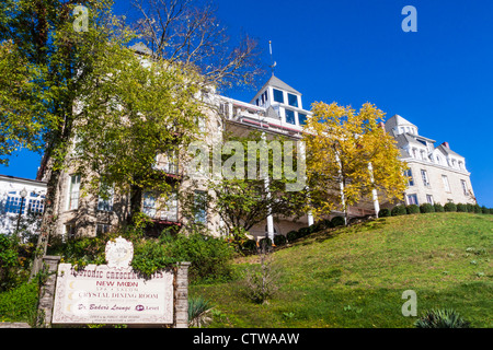 Célèbre Hôtel Crescent à Eureka Springs, Arkansas, le luxe ultime lorsqu'il a été construit en 1886, est connu pour les fantômes. Banque D'Images