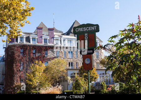 Célèbre Hôtel Crescent à Eureka Springs, Arkansas, le luxe ultime lorsqu'il a été construit en 1886, est connu pour les fantômes. Banque D'Images