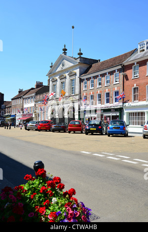 The Corn Exchange (Mairie), Place du marché, Blandford Forum, Dorset, Angleterre, Royaume-Uni Banque D'Images