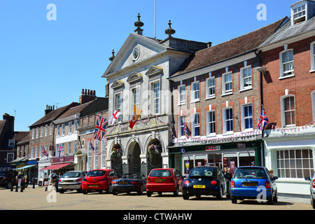 The Corn Exchange (Mairie), Place du marché, Blandford Forum, Dorset, Angleterre, Royaume-Uni Banque D'Images