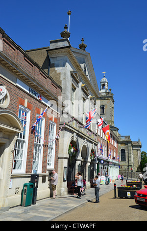 The Corn Exchange (Mairie), Place du marché, Blandford Forum, Dorset, Angleterre, Royaume-Uni Banque D'Images