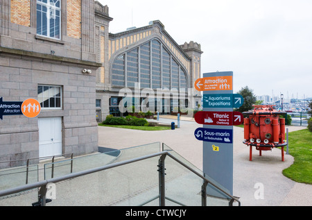 France, Normandie, Cherbourg, La Cité de la mer expositions entrée. Banque D'Images