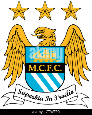 Logo de l'équipe de football anglais Manchester City. Banque D'Images