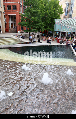 Brunswick Street et Brindley Place, le centre-ville de Birmingham, UK Banque D'Images