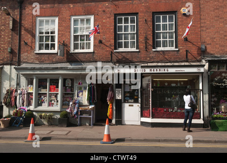 Boutiques dans l'Upton à Severn Banque D'Images