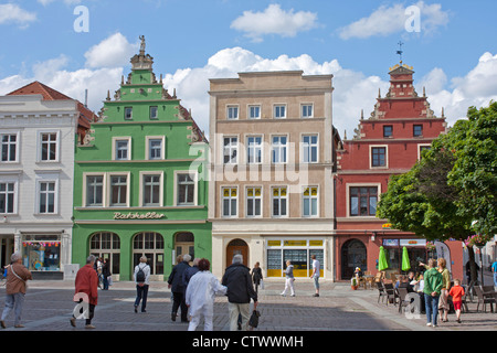 Place du marché de Guestrow, Schleswig-Holstein, Allemagne Banque D'Images