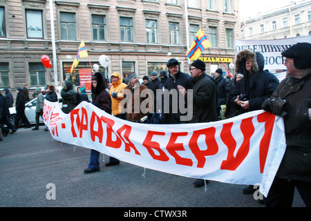 Saint-pétersbourg, Russie - Février 4, 2012 : des élections libres Banque D'Images