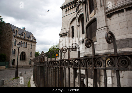 Le côté de le Sacré Coeur à Montmartre, Paris France Banque D'Images