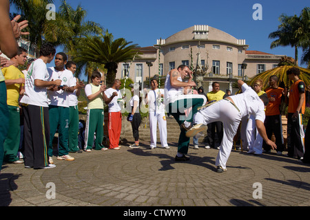 Jouer la capoeira Banque D'Images