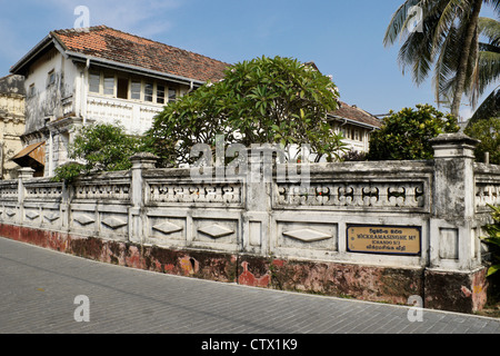 Scène de rue et l'architecture historique de Galle Fort, Galle, Sri Lanka Banque D'Images