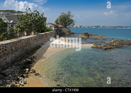 Vue du rempart de la ville historique de Galle Fort, Galle, Sri Lanka Banque D'Images