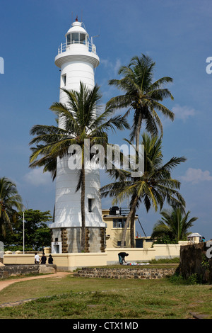 Historique phare de Galle Fort, Galle, Sri Lanka Banque D'Images