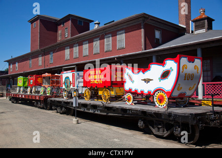 Train à vapeur dans le Connecticut Essex Banque D'Images