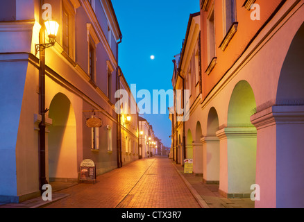 Zamosc, les maisons historiques sur le vieux marché, l'Unesco, la Pologne, l'Europe Banque D'Images