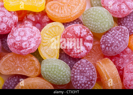 Bonbons aux fruits, full frame Banque D'Images