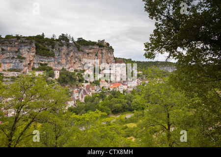 Le beau village de Rocamadour Dans le Lot domaine de la France. Banque D'Images