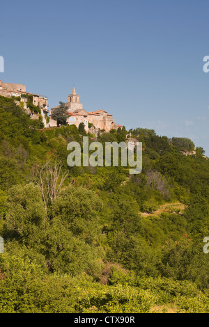 Le village perché de Venasque en Provence Banque D'Images