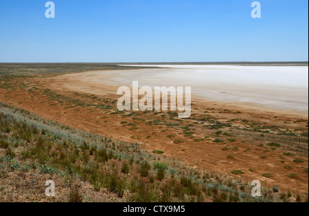 Grande zone de sol salin au Kazakhstan Banque D'Images