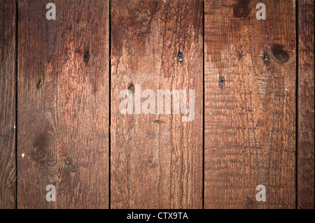 La texture de fond détaillées en bois brun conseils doublure humide Banque D'Images