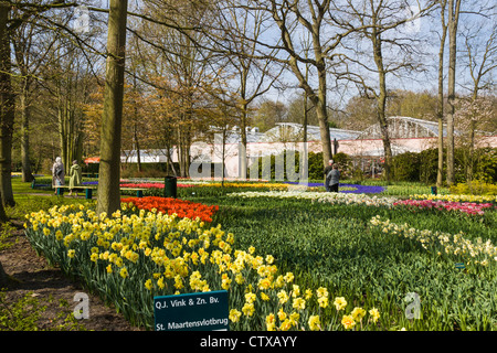 Pavillon Willem-Alexander et serre aux jardins de Keukenhof aux pays-Bas. Banque D'Images
