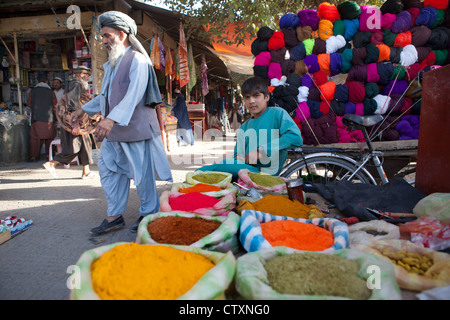 Bazar au centre-ville de la ville de Kunduz, Afghanistan Banque D'Images