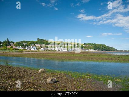 La rivière coule à travers entre les Killen et Seatown de Fishertown Avoch sur le village écossais Black Isle. 8279 SCO Banque D'Images