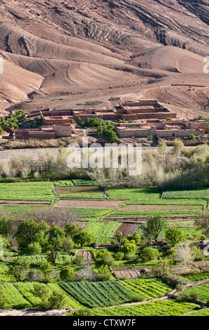 Paysage spectaculaire dans le sud de l'Atlas, Maroc Banque D'Images