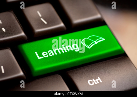 Clavier ordinateur Concept e-Learning. Banque D'Images