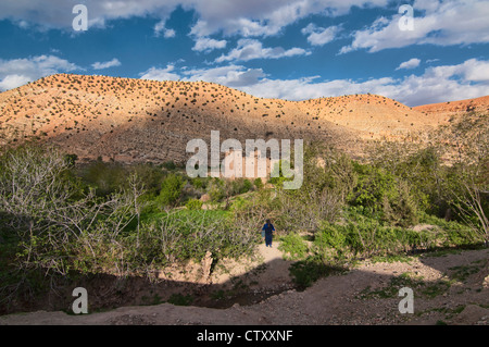 Paysage spectaculaire dans le sud de l'Atlas, Maroc Banque D'Images