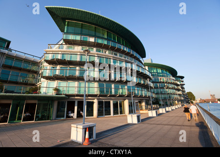 Luxury Penthouse Apartments, Hermitage, Quai Haut Wapping Street, Londres, Angleterre, Royaume-Uni. Banque D'Images