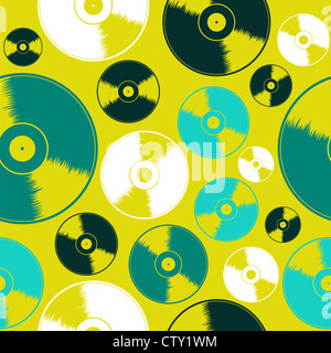Couleurs acides vinyles de fond transparent. Couches d'illustration vectorielle pour une manipulation facile et coloris. Banque D'Images